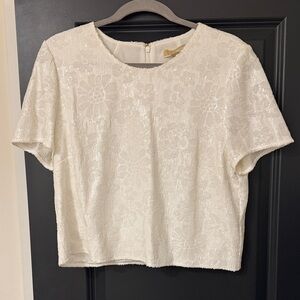 Michael Kors White Sequin Blouse